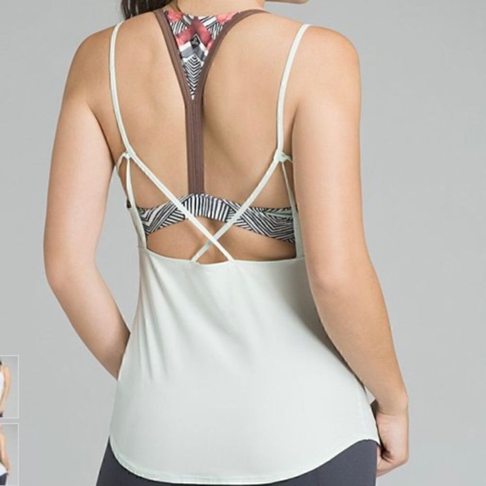 prAna Arctic Air Tank in Icy Mint Green Strappy Back Sustainable Women’s X-Small